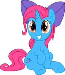 Size: 4640x5348 | Tagged: safe, artist:cyanlightning, oc, oc only, oc:crystal melody, pony, unicorn, 2019 community collab, derpibooru community collaboration, .svg available, absurd resolution, bow, ear fluff, female, hair bow, mare, raised hoof, simple background, sitting, solo, transparent background, vector