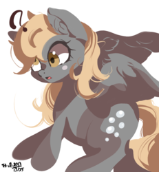Size: 860x929 | Tagged: safe, artist:tohupo, derpy hooves, pegasus, pony, g4, female, lineless, mare, solo