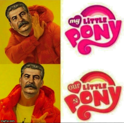 Size: 505x500 | Tagged: artist needed, safe, human, barely pony related, communism, drake, exploitable meme, hotline bling, josef stalin, meme