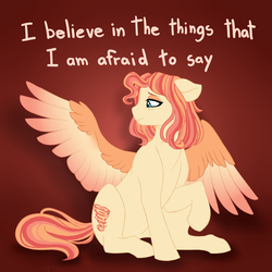 Size: 2449x2449 | Tagged: safe, artist:azure-art-wave, oc, oc only, oc:eventide twister, pegasus, pony, colored wings, female, gradient wings, high res, mare, offspring, parent:quarter hearts, parent:sunset shimmer, parents:sunsethearts, solo
