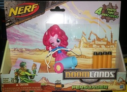 Size: 1261x913 | Tagged: safe, artist:stardust breaker, pinkie pie, equestria girls, g4, doll, equestria girls minis, eqventures of the minis, irl, nerf, party cannon, photo, toy