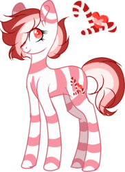 Size: 603x829 | Tagged: safe, artist:northlis, oc, oc only, oc:peppermint sweet (ice1517), pony, female, hair over one eye, mare, markings, simple background, solo, white background