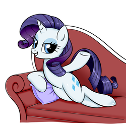 Size: 1200x1200 | Tagged: safe, artist:twilite-sparkleplz, rarity, pony, unicorn, g4, couch, cushion, fainting couch, female, looking at you, mare, patreon, seductive, seductive pose, solo