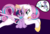 Size: 5487x3737 | Tagged: safe, artist:cuddlelamb, edit, editor:twilights-secret, princess flurry heart, twilight sparkle, pony, g4, age progression, age regression, age swap, baby, baby wipes, blushing, chest fluff, diaper, diaper change, ear fluff, embarrassed, eyes closed, fetish, floppy ears, foal powder, hoof fluff, hoof shoes, messy diaper, pacifier, pictogram, role reversal, speech bubble