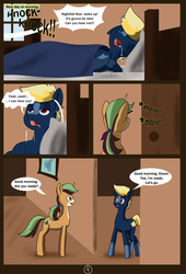 Size: 4750x7000 | Tagged: safe, artist:chedx, clover the clever, oc, oc:nightfall star, comic:mlp old tales, g4, 2018, absurd resolution, academy, adventure, comic, fantasy