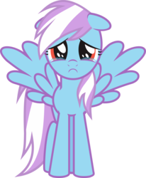 Size: 7762x9415 | Tagged: safe, artist:cakonde, oc, oc only, oc:rave infinity, pegasus, pony, 2019 community collab, derpibooru community collaboration, absurd resolution, female, looking at you, mare, sad, simple background, solo, spread wings, standing, teary eyes, transparent background