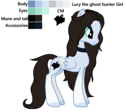 Size: 2808x2468 | Tagged: dead source, safe, artist:cindystarlight, oc, oc only, oc:lucy ghost, pegasus, pony, female, high res, mare, reference sheet, simple background, solo, transparent background