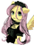 Size: 768x1024 | Tagged: dead source, safe, artist:mi_mi_mi_0820, fluttershy, anthro, g4, arm hooves, bust, choker, clothes, dress, female, fluttergoth, gloves, gothic, gothic fluttershy, gothic lolita, headband, hooves together, lolita fashion, looking at you, open mouth, ribbon, simple background, solo, spread wings, stray strand, three quarter view, white background, wings