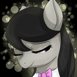 Size: 1000x1000 | Tagged: safe, artist:dashy21, octavia melody, earth pony, pony, g4, bust, female, one eye closed, portrait, solo