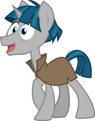 Size: 3000x3829 | Tagged: safe, artist:cloudy glow, stygian, pony, unicorn, g4, shadow play, .ai available, clothes, happy, high res, male, open mouth, simple background, solo, stallion, transparent background, vector