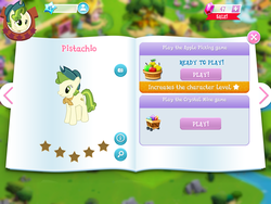 Size: 2048x1536 | Tagged: safe, gameloft, pistachio, earth pony, pony, g4, error, game screencap, rule 63, you had one job