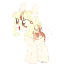 Size: 455x414 | Tagged: safe, artist:airymarshmallow, oc, oc only, earth pony, pony, augmented tail, female, mare, simple background, solo, transparent background