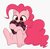 Size: 847x837 | Tagged: safe, artist:manachaaaaaaaa, pinkie pie, earth pony, pony, g4, blushing, cute, diapinkes, female, heart, heart pillow, holding, mare, pillow, simple background, sitting, smiling, solo, white background