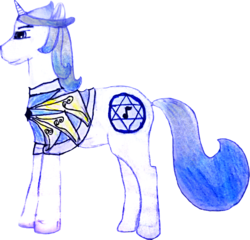 Size: 1457x1400 | Tagged: artist needed, safe, edit, oc, oc only, pony, unicorn, 2019 community collab, derpibooru community collaboration, cloak, clothes, simple background, solo, traditional art, transparent background