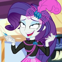 Size: 936x937 | Tagged: safe, edit, edited screencap, screencap, rarity, display of affection, equestria girls, g4, my little pony equestria girls: better together, clothes, drug use, drugs, faic, heroin, jewelry, majestic as fuck, parody, syringe