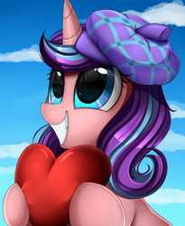Size: 1446x1764 | Tagged: safe, artist:pridark, oc, oc only, oc:sketchy shade, pony, bust, commission, cute, female, mare, ocbetes, portrait, solo