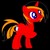 Size: 1024x1024 | Tagged: safe, artist:ponkus, oc, oc only, oc:red flame, pony, unicorn, black background, simple background, solo