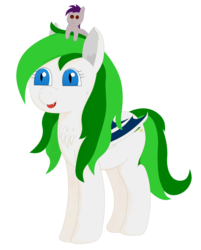 Size: 1086x1350 | Tagged: safe, artist:coldfire, derpibooru exclusive, oc, oc only, oc:coldfire (bat pony), oc:soothing leaf, bat pony, pony, 2019 community collab, derpibooru community collaboration, bat pony oc, chest fluff, fangs, female, happy, long mane, mare, open mouth, plushie, simple background, solo, transparent background