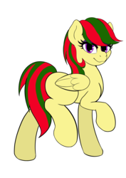 Size: 3273x4631 | Tagged: safe, artist:kyokimute, oc, oc only, oc:attraction, pegasus, pony, 2019 community collab, derpibooru community collaboration, femboy, makeup, male, multicolored hair, simple background, solo, transparent background, trap