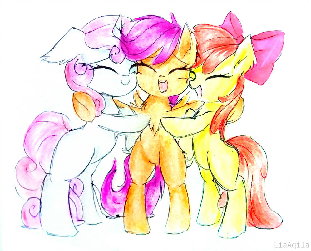 1920009 Safe Artist Liaaqila Apple Bloom Scootaloo Sweetie Belle