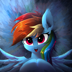 Size: 2000x2000 | Tagged: safe, artist:atlas-66, rainbow dash, pegasus, pony, g4, cute, dashabetes, female, high res, looking at you, mare, smiling, solo