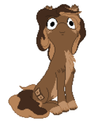 Size: 1064x1448 | Tagged: safe, artist:parallel black, oc, oc only, oc:parallel black, chocolate pony, food pony, original species, pony, 2019 community collab, derpibooru community collaboration, digital art, food, looking at you, pixel art, ponified, simple background, solo, transparent background