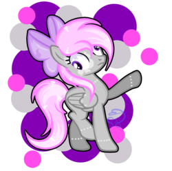 Size: 1063x1053 | Tagged: safe, artist:101xsplattyx101, oc, oc only, oc:arian, pegasus, pony, base used, bow, derp, female, hair bow, mare, solo