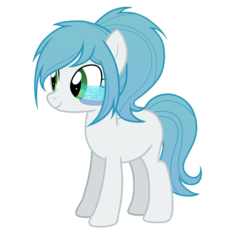 Size: 1600x1600 | Tagged: safe, oc, oc only, oc:cici, earth pony, pony, 2019 community collab, derpibooru community collaboration, female, hud, looking away, mare, simple background, smiling, solo, transparent background