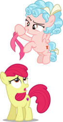 Size: 2855x5484 | Tagged: safe, artist:estories, artist:frownfactory, artist:shootingstarsentry, artist:suramii, edit, editor:slayerbvc, vector edit, apple bloom, cozy glow, earth pony, pegasus, pony, g4, accessory theft, accessory-less edit, apple bloom's bow, bow, cutie mark, female, filly, flying, freckles, hair bow, looking up, pure concentrated unfiltered evil of the utmost potency, pure unfiltered evil, simple background, the cmc's cutie marks, transparent background, vector