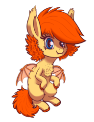 Size: 1829x2384 | Tagged: safe, artist:chromaskunk, oc, oc only, oc:jellybean, bat pony, pony, 2019 community collab, derpibooru community collaboration, bat pony oc, bat wings, blue eyes, chest fluff, ear fluff, fluffy, simple background, solo, transparent background, wings
