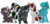 Size: 2650x1250 | Tagged: safe, artist:veesocks, derpibooru exclusive, oc, oc:compass rose, oc:dabbledo, oc:dazzling flash, oc:spider solitare, oc:zipperfloat, changeling, earth pony, hybrid, kirin, pegasus, pony, unicorn, zebra, zebra kirin, zebrasus, 2019 community collab, derpibooru community collaboration, changeling oc, cloven hooves, cute, disguise, disguised changeling, fake horn, kirin oc, simple background, smiling, transparent background