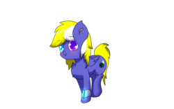 Size: 960x600 | Tagged: safe, artist:jerryenderby, oc, oc only, oc:enderby, pegasus, pony, 2019 community collab, derpibooru community collaboration, blushing, bracelet, cute, heterochromia, jewelry, simple background, solo, transparent background