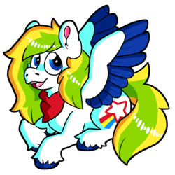 Size: 3000x3000 | Tagged: safe, artist:raystarkitty, oc, oc only, oc:starfruit bliss, pony, chest fluff, colored hooves, ear fluff, high res, kidcore, nonbinary, open mouth, prone, simple background, solo, transparent background, two toned wings, unshorn fetlocks