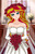 Size: 537x850 | Tagged: safe, artist:anonix123, sunset shimmer, human, equestria girls, g4, bare shoulders, beautiful, bouquet, breasts, bride, chapel, cleavage, clothes, cute, dress, female, floral head wreath, flower, humanized, shimmerbetes, smiling, solo, wedding dress