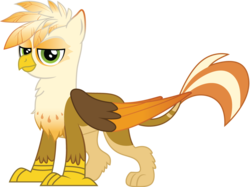 Size: 1200x896 | Tagged: safe, artist:mrumbrellacorps, derpibooru exclusive, oc, oc only, oc:ember burd, griffon, 2019 community collab, derpibooru community collaboration, colored wings, gradient wings, simple background, solo, transparent background, vector