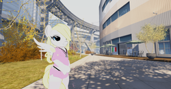 Size: 1920x1001 | Tagged: safe, oc, oc only, oc:solari melody, semi-anthro, 3d, arm hooves, bipedal, female, japan, pink, second life, solo