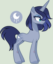 Size: 540x653 | Tagged: safe, artist:nocturnal-moonlight, oc, oc only, oc:moona, pony, unicorn, base used, offspring, parent:king sombra, parent:princess luna, parents:lumbra, simple background, solo