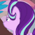Size: 350x350 | Tagged: safe, edit, edited screencap, editor:axal-5, screencap, discord, starlight glimmer, draconequus, pony, unicorn, a matter of principals, g4, season 8, animated, boop, cropped, female, food, frown, gif, glare, gritted teeth, male, mare, nose wrinkle, ouch, popcorn, rubbing, sad, solo focus, text edit, violent booping, wide eyes