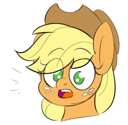Size: 1262x1230 | Tagged: safe, artist:taaffeiite, derpibooru exclusive, applejack, earth pony, pony, g4, bust, colored sketch, meme, open mouth, simple background, sketch, solo, surprised, surprised pikachu, white background