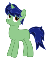 Size: 9550x11460 | Tagged: safe, artist:gabosor, derpibooru exclusive, oc, oc only, oc:gabosor, pony, unicorn, 2019 community collab, derpibooru community collaboration, absurd resolution, blank flank, grin, lidded eyes, looking at you, meta, paint.net, ponysona, show accurate, simple background, smiling, smug, solo, transparent background, vector