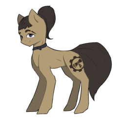 Size: 2000x2000 | Tagged: safe, artist:al1-ce, oc, oc only, oc:sinraal, pony, collar, high res, simple background, solo, transparent background