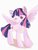 Size: 1536x2048 | Tagged: safe, artist:momizi_bee, twilight sparkle, alicorn, pony, g4, female, mare, one eye closed, solo, twilight sparkle (alicorn), wink