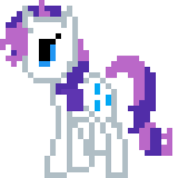 Size: 960x960 | Tagged: safe, artist:joeydr, rarity, pony, unicorn, g4, female, mare, pixel art, simple background, solo, transparent background