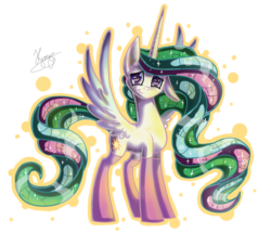 Size: 930x800 | Tagged: dead source, safe, artist:hilloty, princess celestia, alicorn, pony, g4, clothes, female, mare, simple background, smiling, socks, solo, spread wings, transparent background, wings