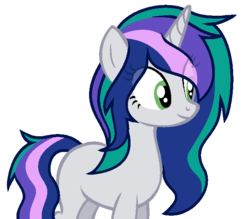 Size: 682x598 | Tagged: safe, artist:sapphireartemis, oc, oc only, oc:andromeda eternity, pony, unicorn, female, mare, offspring, parent:good king sombra, parent:king sombra, parent:princess celestia, parents:celestibra, simple background, solo, transparent background