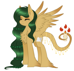 Size: 2250x2150 | Tagged: safe, artist:blocksy-art, oc, oc only, oc:silent night, pegasus, pony, candle, chest fluff, eyes closed, female, high res, mare, simple background, solo, transparent background
