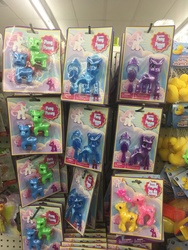 Size: 4032x3024 | Tagged: safe, bootleg, cheap, dollar store, hairless, magical glitter pony, monochrome, plastic, pony playset, toy