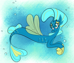 Size: 1073x907 | Tagged: safe, artist:ponygoggles, oc, oc only, oc:bluebottle, seapony (g4), solo