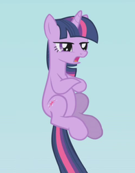 Size: 490x625 | Tagged: safe, screencap, twilight sparkle, pony, unicorn, g4, the ticket master, annoyed, cropped, crossed hooves, female, open mouth, solo, twilight sparkle is not amused, unamused, unicorn twilight