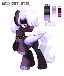 Size: 1593x1891 | Tagged: safe, artist:sugaryicecreammlp, oc, oc only, oc:midnight star, bat pony, pony, colored wings, male, reference sheet, simple background, solo, stallion, transparent background